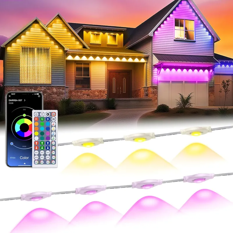 MuliVid 100Ft Permanent Outdoor Lights for House